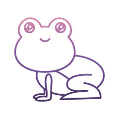 Obraz na płótnie Canvas cute frog icon over white background vector illustration