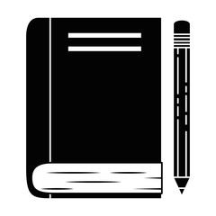 text book with pencil