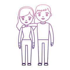 young ocuple icon over white background vector illustration