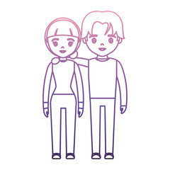 young ocuple icon over white background vector illustration