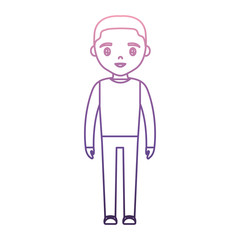 young boy icon over white background vector illustration