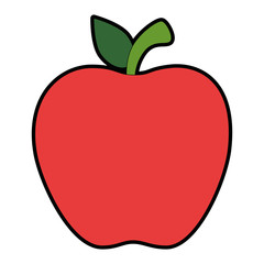 Fototapeta premium apple fresh fruit icon vector illustration design