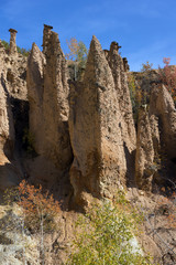 Amazing Autumn Landscape of Rock Formation Devil's town in Radan Mountain, Serbia