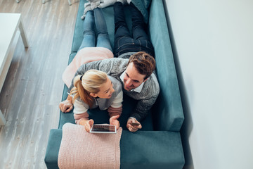 Shopping and cuddling