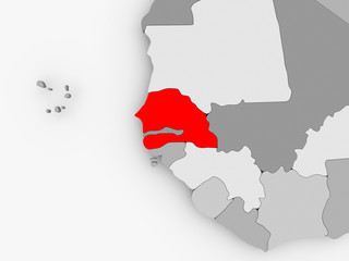Fototapeta premium Map of Senegal
