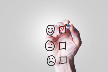 customer service questionnaire drawn by hand
