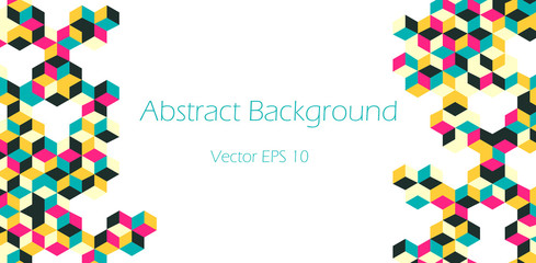  Cubic Graphic Pattern  - Abstract Vector Design  
