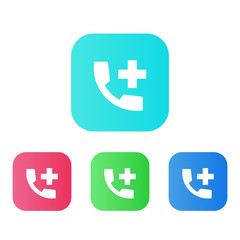 Fototapeta premium Four Colors - Flat App Icons