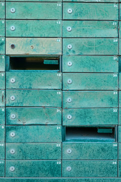 Many old mailboxes