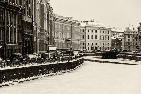 St. Petersburg Moika river embankment