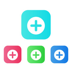 Obraz premium Four Colors - Flat App Icons