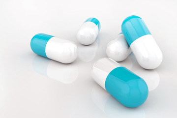 two-colored 3d pills