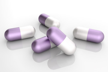 two-colored 3d pills