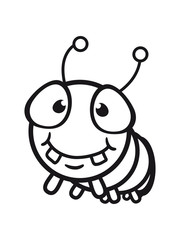 loch boden wand klein baby kind süß wurm krabbeln schnecke kriechen raupe schlange süß niedlich comic cartoon