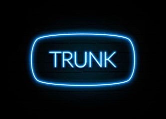Trunk  - colorful Neon Sign on brickwall