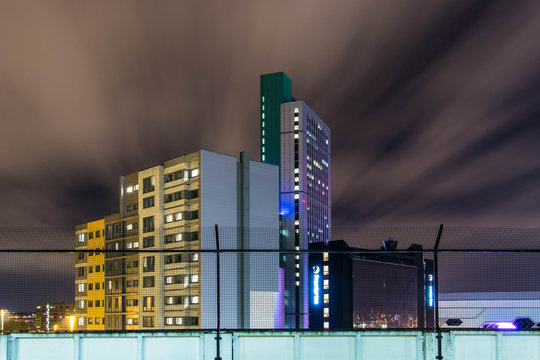 Long Exposure With Building On The Background