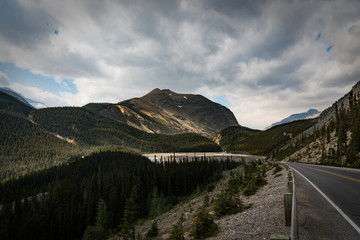 Landscape of the Icefields Parkway road, between Jasper and Banff - Canada - 179929845