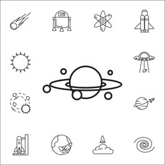 Galaxy icon. Set of space icons. Signs, outline symbols collection, simple thin line icons for websites, web design, mobile app, info graphics