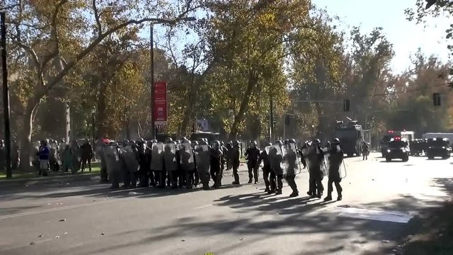 Student Protest And Clash With Police In Santiago Chile Over Education Reforms