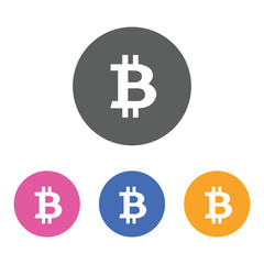 Simple Bitcoin Icon Vector Set