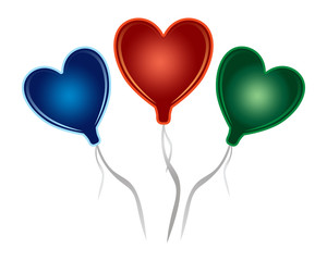 Fototapeta na wymiar heart balloons
