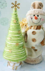 snowman and fir-tree