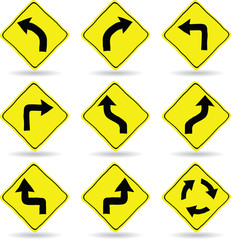 Doodle Traffic Signs, Vector Illustration EPS 10.