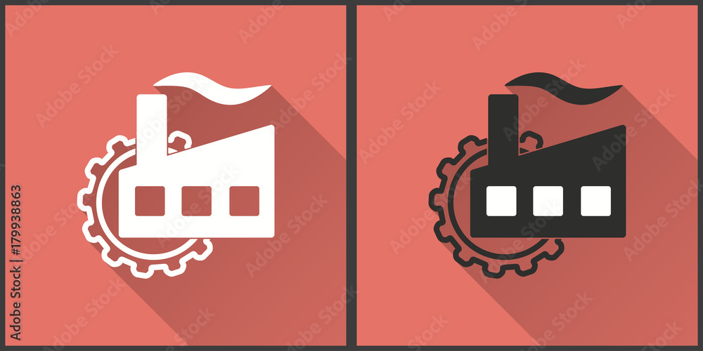 Poster factory - vector icon.