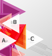 Color triangles background design