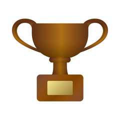 Trophy cup icon illustration. bronze ( 3rd place ) 