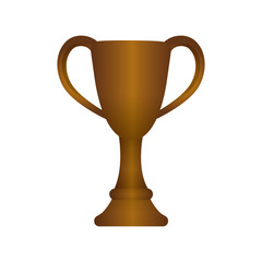 Trophy cup icon illustration. bronze ( 3rd place ) 