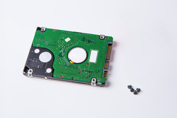 Hard disk drive isolated on a white background.