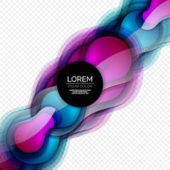 Glass round shape modern design template, abstract background