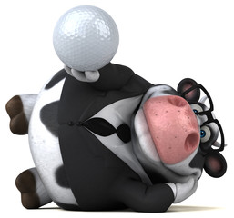 Fun cow - 3D Illustration