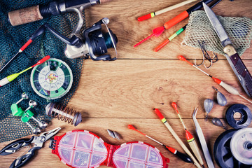 Fishing gear still life