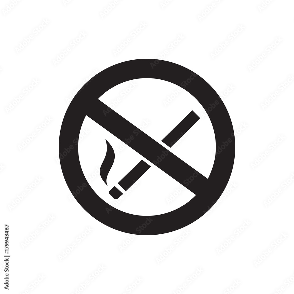 Poster no smoking icon illustration