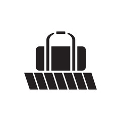 luggage belt icon illustration