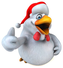 Fun chicken - 3D Illustration