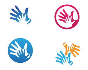 Fototapeta na wymiar Hand help logo and symbols template icons app