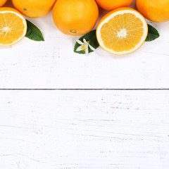 Orangen Orange Früchte Textfreiraum Quadrat von oben