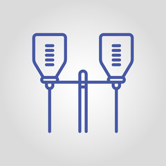 intravenous saline solution medicine bag isolated flat vector linear icon