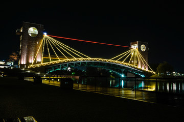 Obraz premium 日本の夜景 富岩運河還水公園 富山県富山市