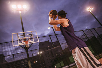 Naklejka premium Stylish basketball player