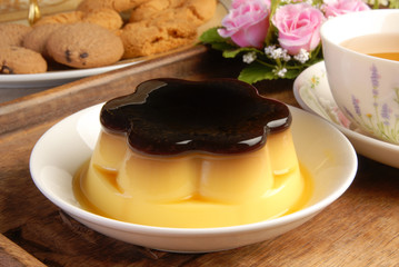   Pudding desserts catered on a table