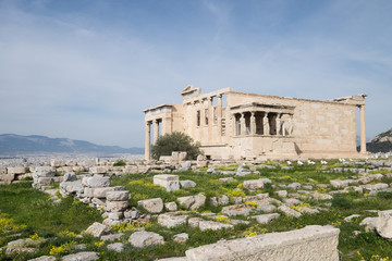 Erechtheion in Acropolis Complex in Athens, Greece