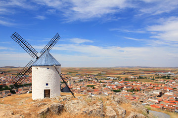 Consuegra Windmill and town behind, Spain