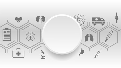 Medicine and science concept background icons eps 10