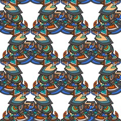 Ethnic boho seamless pattern. Tribal art print. Colorful border background texture. Fabric, cloth design, wallpaper, wrapping.