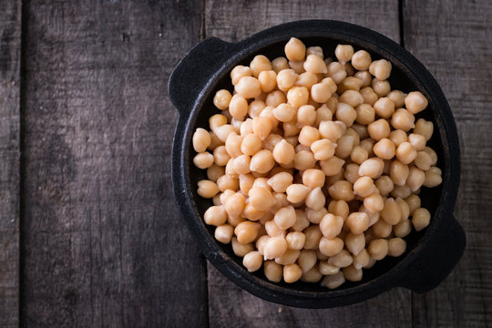 Chickpeas on a bowl. Chickpeas is nutritious food. Healthy and vegetarian food.