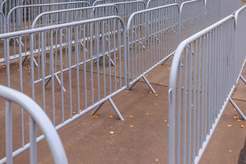metal fencing in the stadium